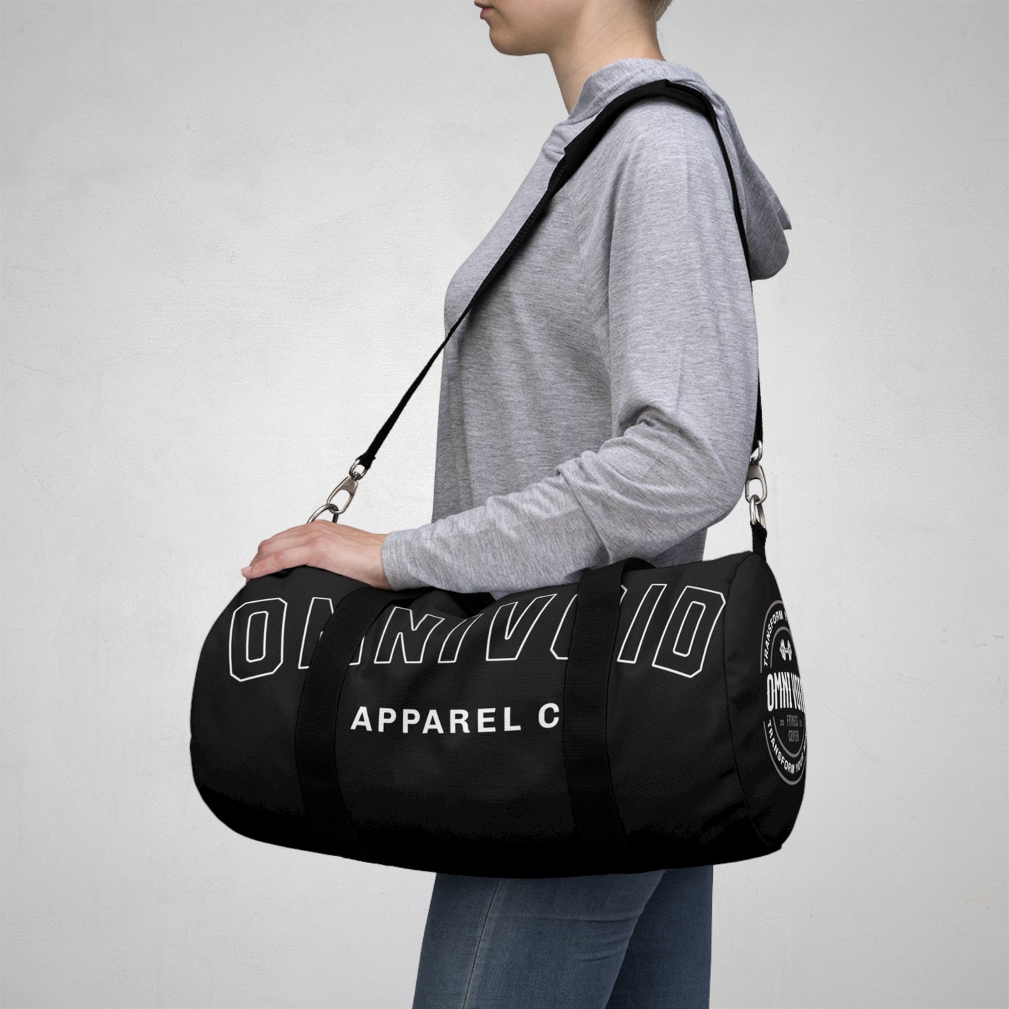 OMNIVOID Logo Duffel Bag - Stylish Gym & Travel Bag