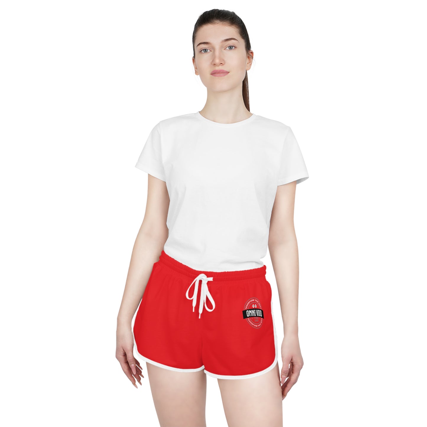 OMNIVOID Women’s Relaxed Red Athletic Shorts