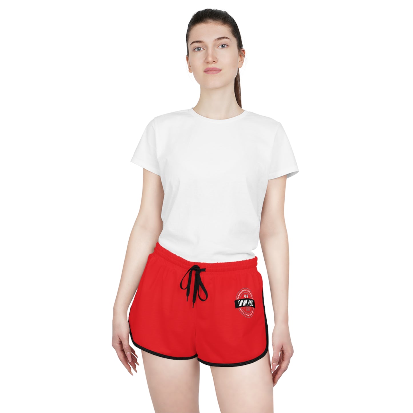 OMNIVOID Women’s Relaxed Red Athletic Shorts